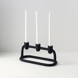 Подсвечник Stery, 14 см, черный