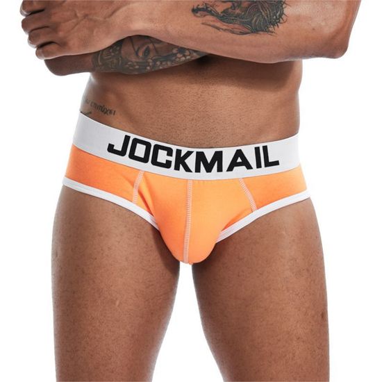 Мужские трусы брифы оранжевые JOCKMAIL JM2032-21