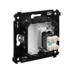 Телефонная розетка RJ-12 в стену одинарная, "Avanti", "Закаленная сталь"