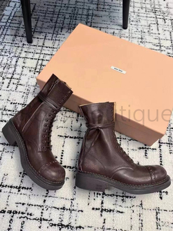 Женские сапоги Miu Miu в коричневом цвете