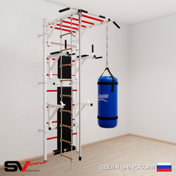 Шведская стенка Sv Sport 5651 (Турник рукоход/Брусья/Стойка/Скамья/Канат/Лестница/Цепь/Мешок 15кг)