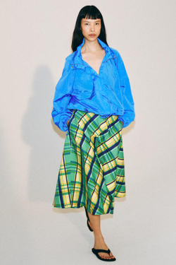 ZARA ЮБКА МИДИ В КЛЕТКУ — ZW COLLECTION, РАЗНОЦВЕТНЫЙ