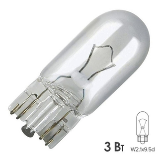 Автолампа  W 12-W 3W стек. цоколь  в повтор поворотов и подсветку Narva 17097