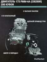 Двигатель для эндуро 250 кубов 172FMM-6A 4х-клапанный