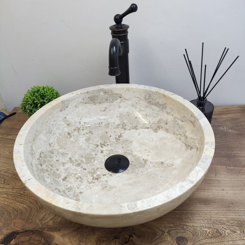 Раковина из мрамора Bowl Cream BM-61130 Tin Lip1.9 см 45*45*15