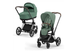 Коляска 2 в 1 Cybex Priam IV Leaf Green, шасси Chrome Brown