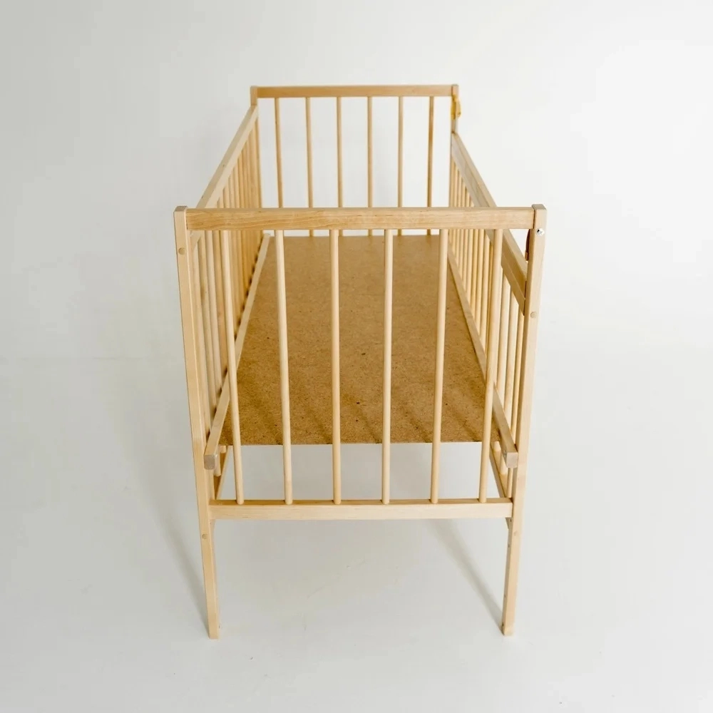 Кроватка детская Промтекс Мини ПЛК натуральный колесо