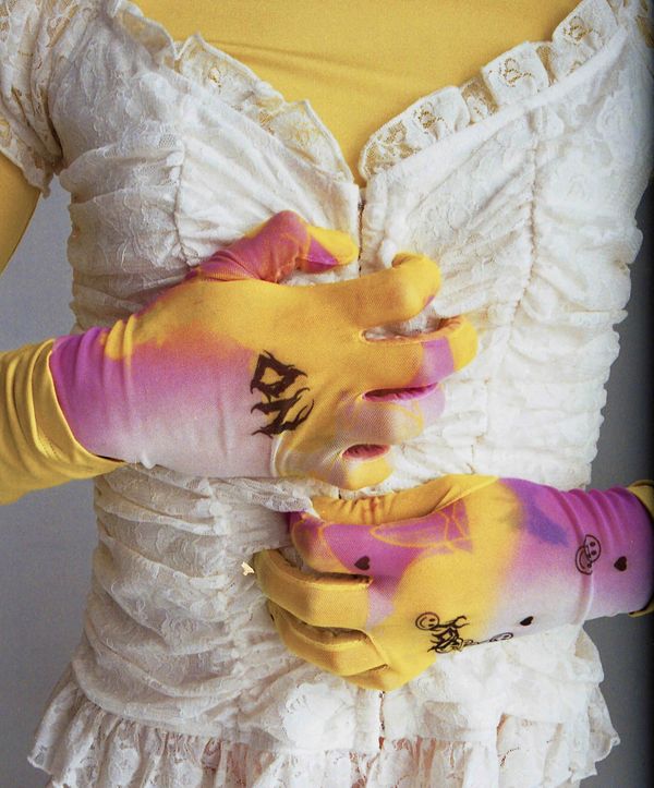 Перчатки Smile желтые - фото 4