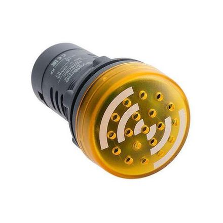 Зуммер с подсветкой 220В AC прерывистый звук желт. SE SB7KS2M8I