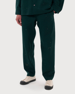 UNDERCOVER БРЮКИ ЗЕЛЕНЫЕ С ВЫШИВКОЙ