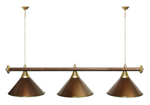 Лампа STARTBILLIARDS 3 пл. (плафоны зеленые,штанга золотая,фурнитура золото)