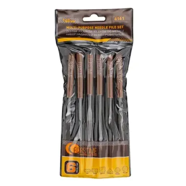 Набор надфилей разнопрофильных 6пр.(L-160мм,Ø4мм),в блистере FORSTIME FT-6161