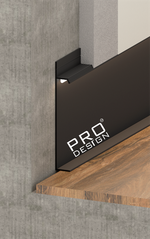 Скрытый плинтус Pro Design UNIVERSAL 235B Черный муар 2700мм