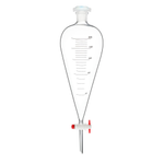 Воронка делительная грушевидная, 2000 мл, шлиф 29/32, стеклянный кран