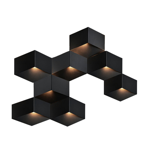 Настенный дизайнерский светильник  Fold 4208 by Vibia (8 плафонов, черный)