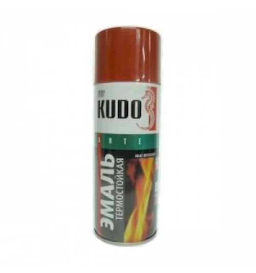 Эмаль аэрозольная KUDO 5006 термостойкая красно-коричневая (0,52л)