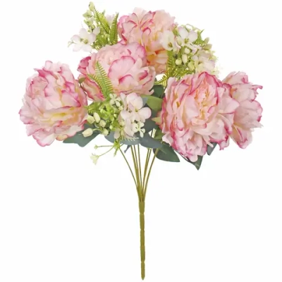 Искусственные цветы «Пионовое наслаждение» 46см 5 цветков сиреневые