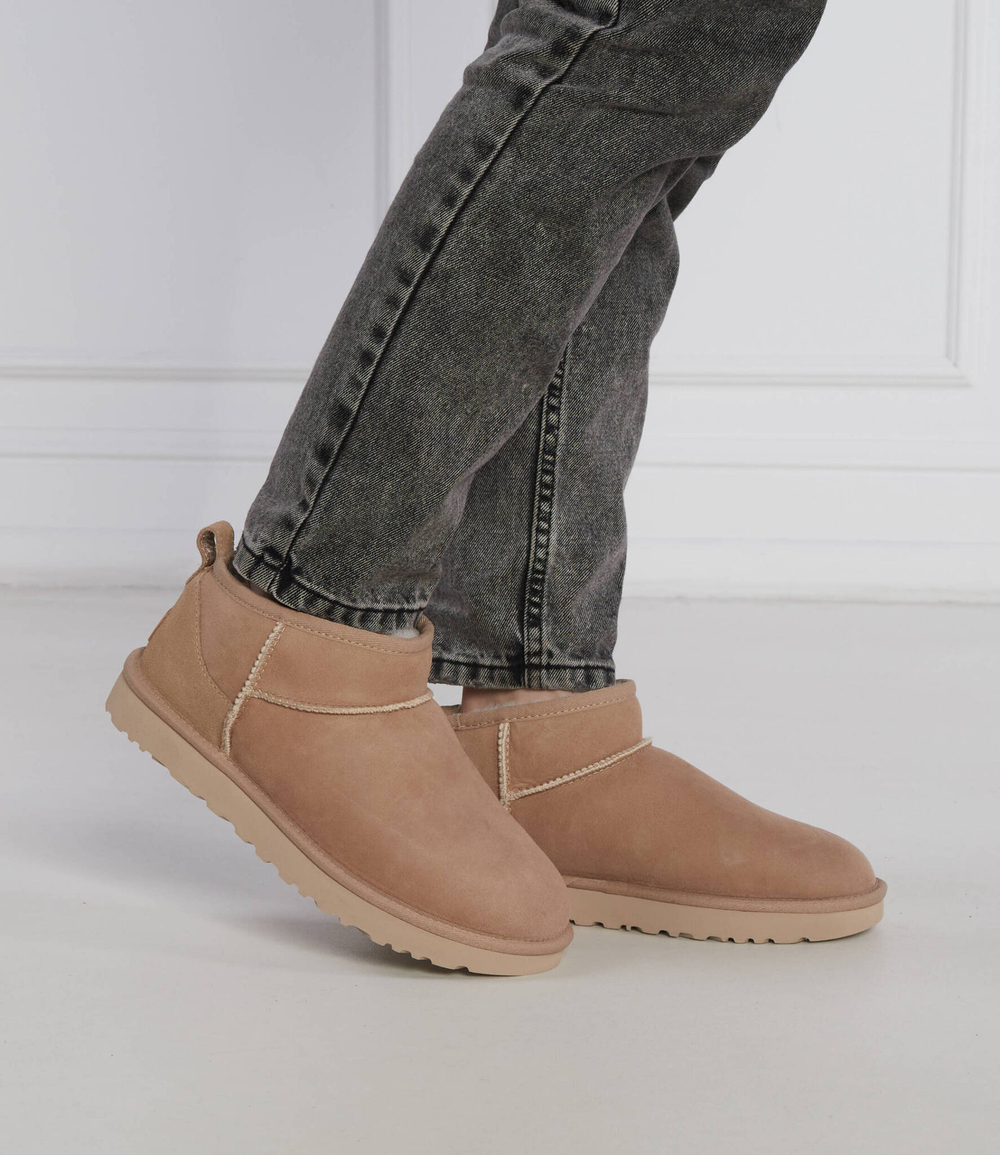 Кожаные угли classic ultra mini UGG - песочный(1116109)