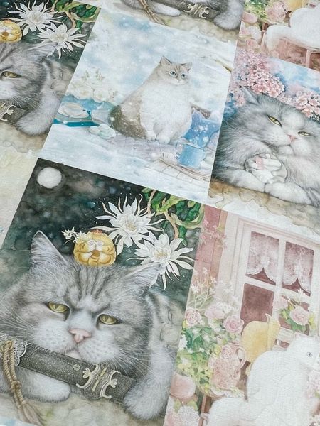 Купон 37x110 cm, СЕРЫЙ КОТ, 100% хлопок 3