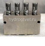 VSG8-KR - Питатель для двухлинейных систем смазки с рабочим давлением 400 бар, количество выходов 8, максимальная доза 2,3 мл/цикл, с регулятором и индикатором