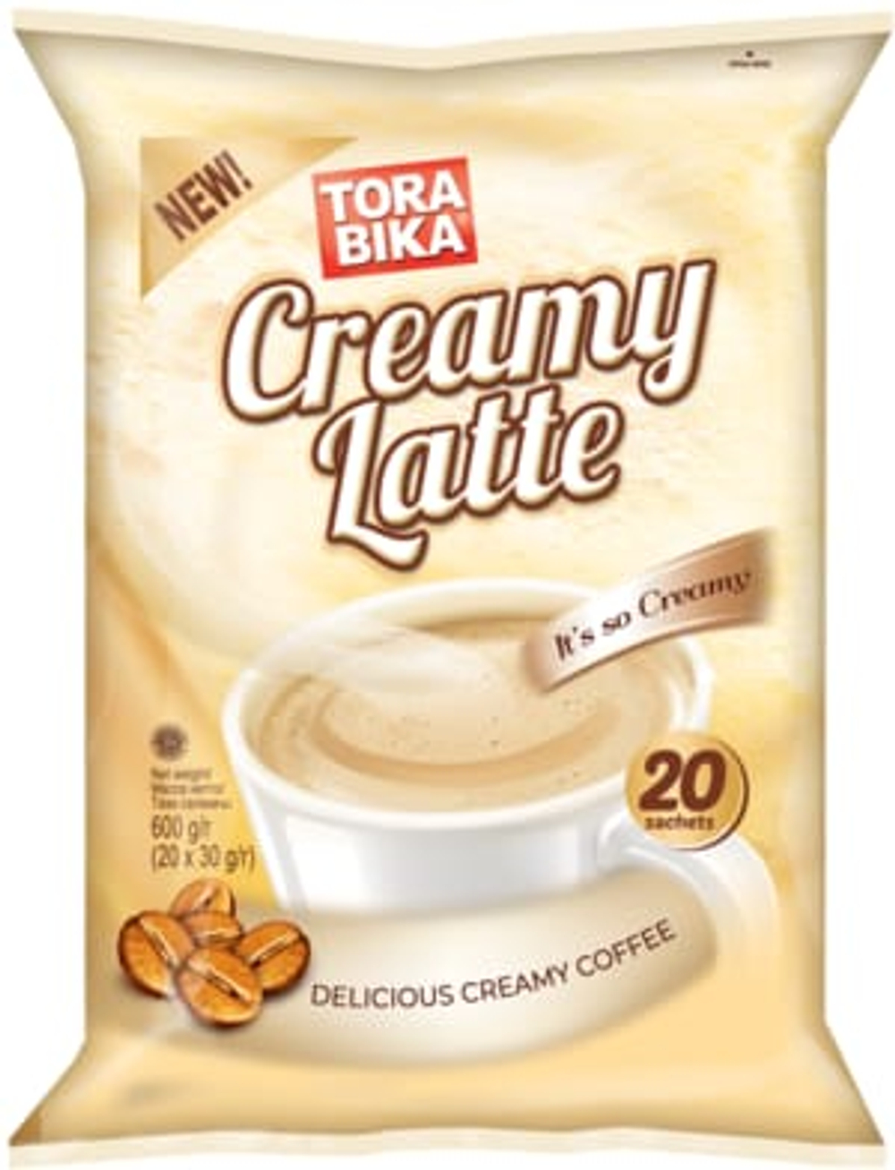 Коф. напиток  CREAMY LATTE    в пакетиках   "Tora Bika" 30г.1х20шт (12) пакет