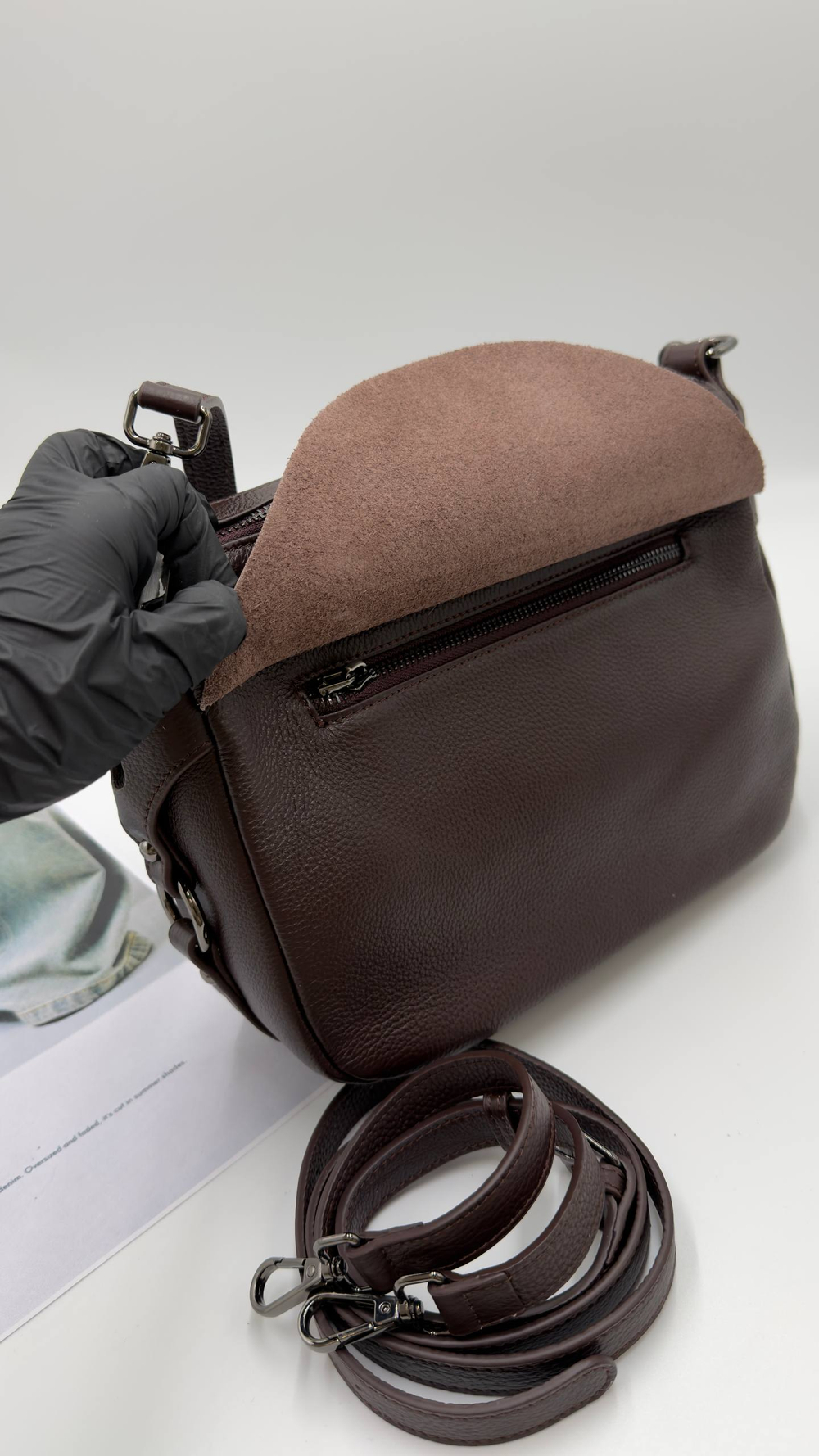 Сумка женская натуральная кожа арт. 642-2 цвет "шоколадный"