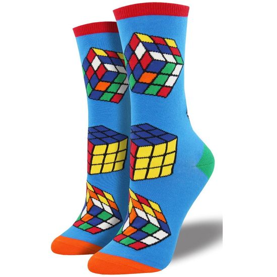 Носки "Кубик Рубика" р-р 38-44 (голубой, красный)