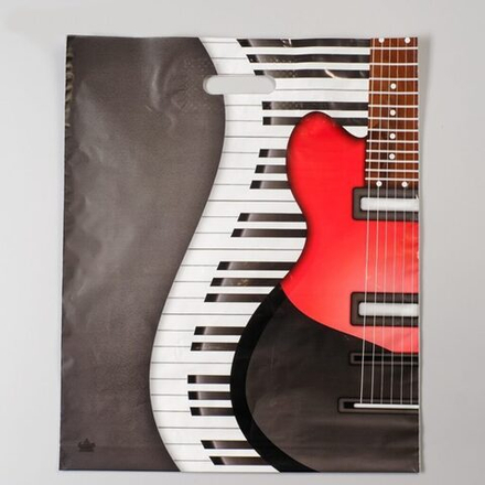 Пакет 47,5*39см (60мк) с вырубной укрепл. ручкой "Мелодия" Глянец ПВД