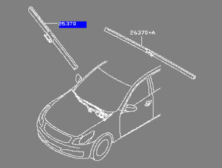 Щетки дворники 2шт стеклоочистителя G25 G35 G37 sedan OEM