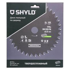 Диск пильный по дереву SHYLD 170х30/20/16мм 36Т (20090)