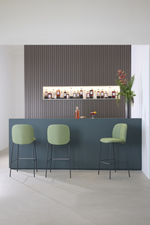 Стул барный с обивкой Scab Design Mentha Pop, антрацит, зеленый