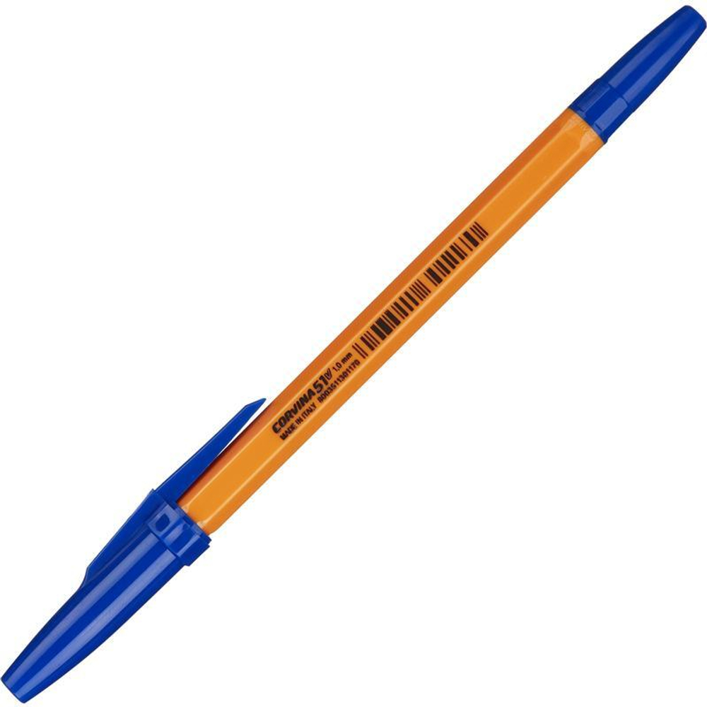 Ручка шариковая Corvina 51 "Vintage" синяя, 1,0мм., желтый корпус