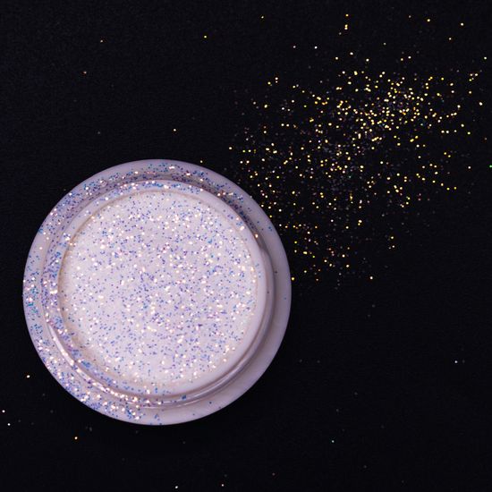 Блестки для дизайна ногтей "Магический блеск"№4 белый с бронзой