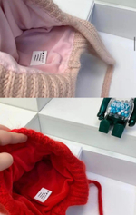 Вязаная шапка-ушанка