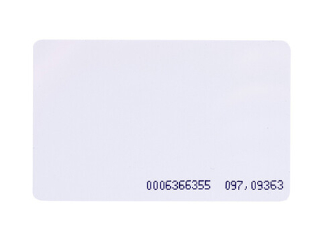 Бесконтактная тонкая RFID карта доступа MIFARE 1K ISO (13.56 МГц) с номером