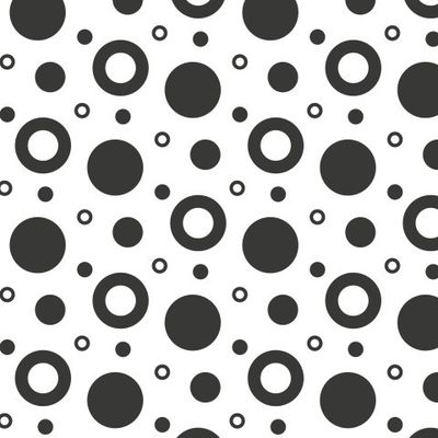 Black and white polka dot fabric print