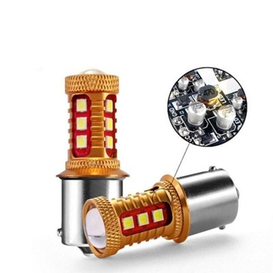 Светодиодные лампы в стопы и габариты BA15 3030-15SMD 1k-2k