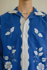 Рубашка Soeurs украшенная с аппликациями синяя