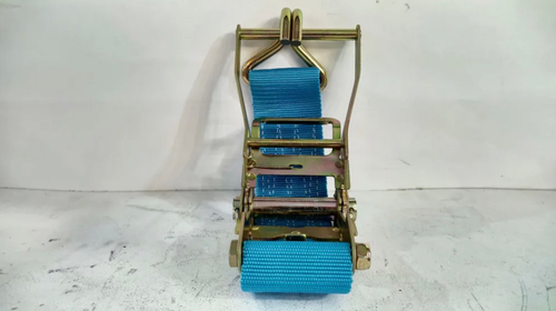 10Т-10М / Ремень стяжной для крепления груза, стяжка, 10 тонн, длина 10 метров, с крючками, синий, TG (1 шт. / комплект)