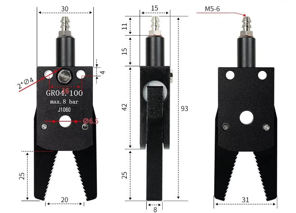 mini-A J1060A-new – Мини захват литника