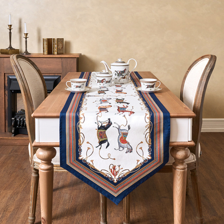 ДОРОЖКА НА СТОЛ "PASSAGE", 45Х215СМ, БЕЛЫЙ, 100% ХЛОПОК,ТВИЛ