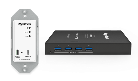 Wyrestorm EX-100-IW-USBC - комплект HDBaseT из приёмника и встраиваемого в стену передатчика на 100м USB 3.2.