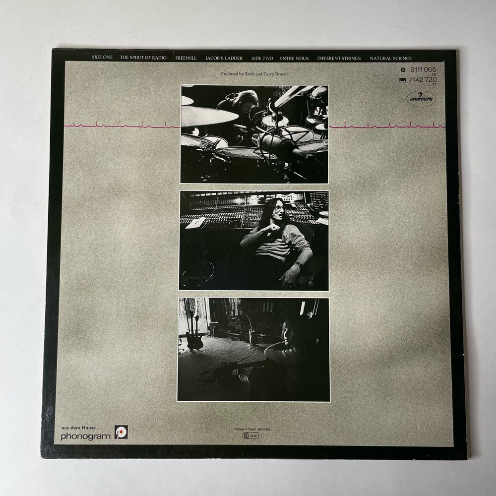 Винтажная виниловая пластинка LP Rush Permanent Waves (Германия 1980)