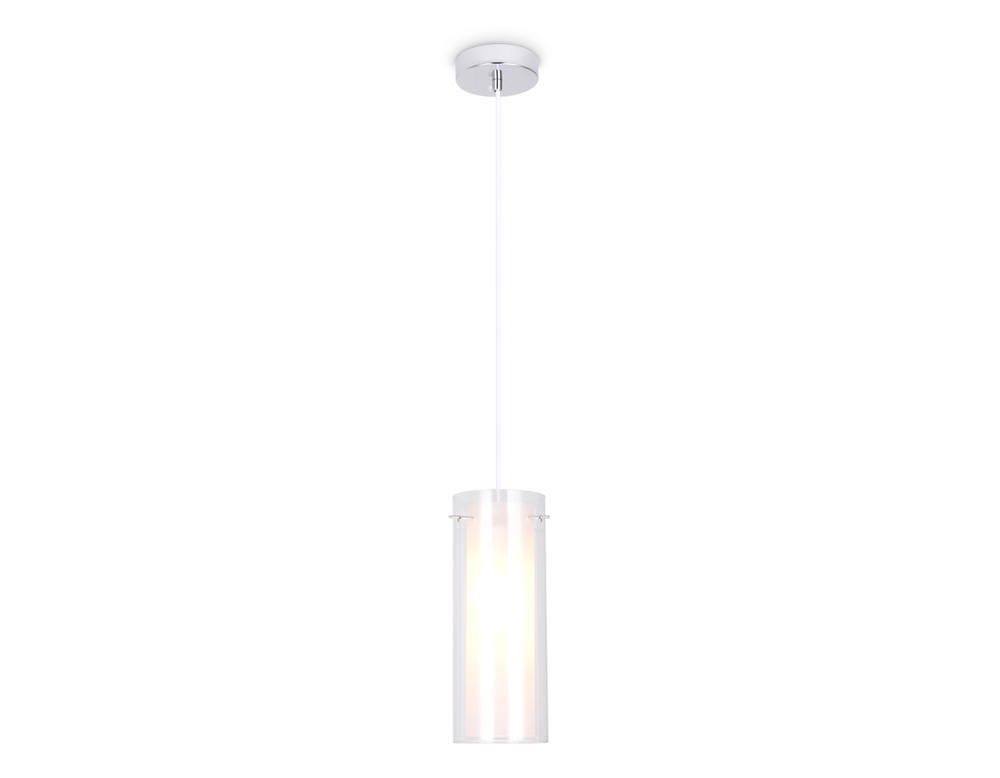 Подвесной светильник TR3672 CH/CL/FR хром/прозрачный/белый матовый E14 max 40W D110*1000