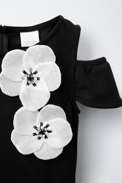 ZARA ДЛИННЫЙ КОМБИНЕЗОН, ЧЕРНЫЙ