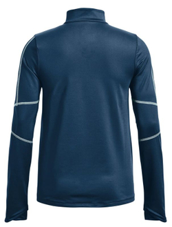 Женская теннисная футболка   Under Armour Train Cold Weather 1/2 Zip - petrol blue/fuse teal