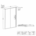 Душевой уголок Niagara Nova NG-65-14CH/NG-CH80-34 140х80 стекло шиншилла/профиль хром