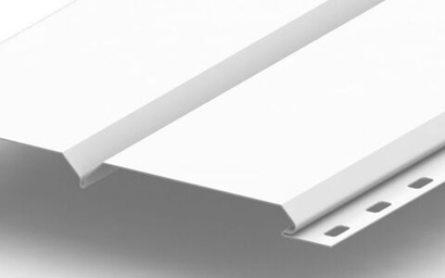 Сайдинг металлический L -Брус Norman MP ПЭ- RALL 9003 Сигнальный белый, 0.5мм