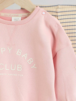 Свитшот и легинсы в комплекте для малышей Next AA6-493, Розовый, Песочный