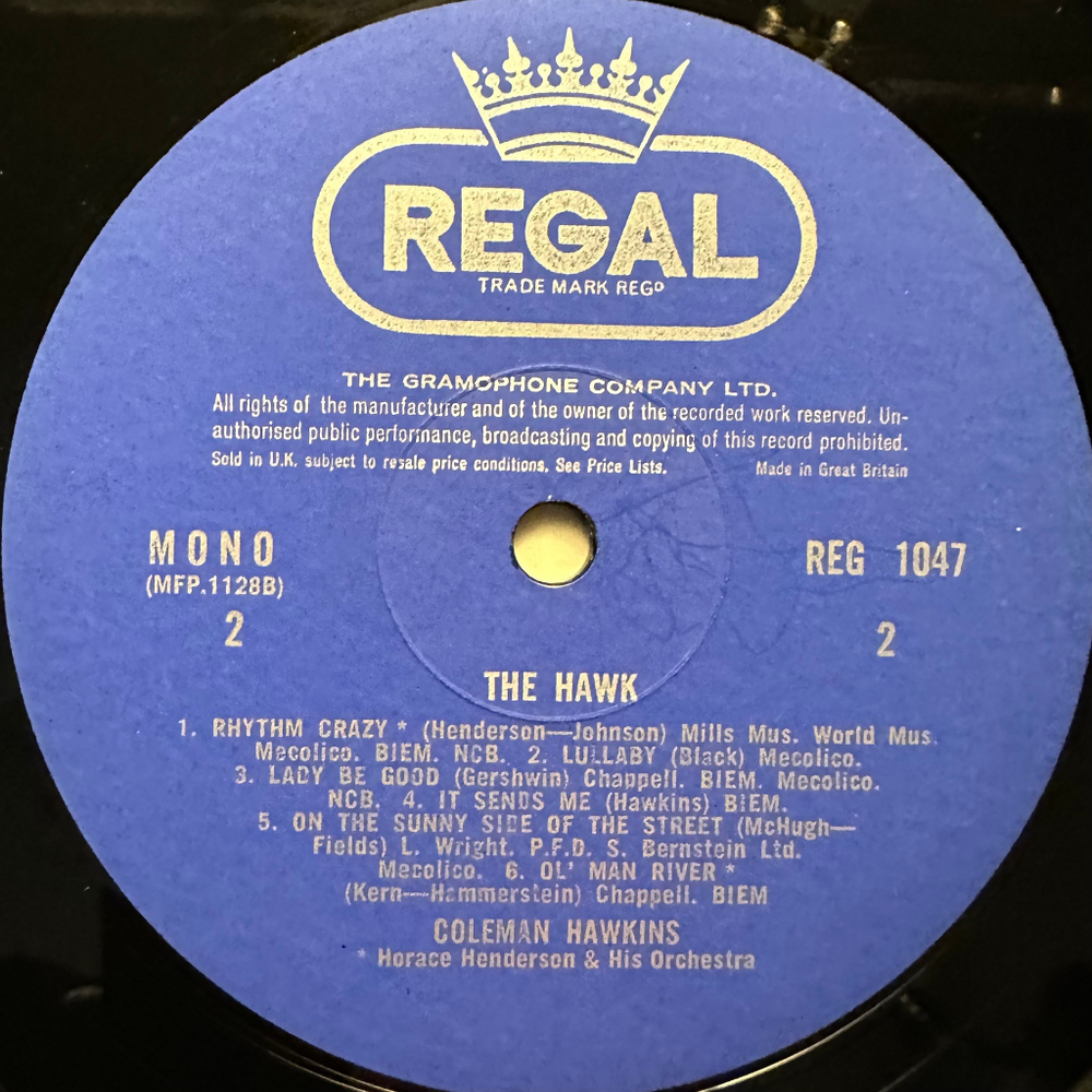 Coleman Hawkins ‎– The Hawk (Англия 1967г.)